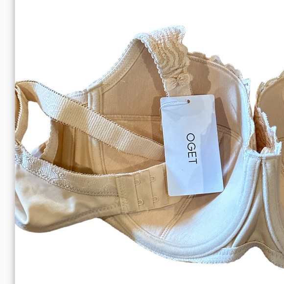 OGET Women Plus Size Push Up Bras Underwire Comfort Lace Bra with Back Support - Picture 5 of 6